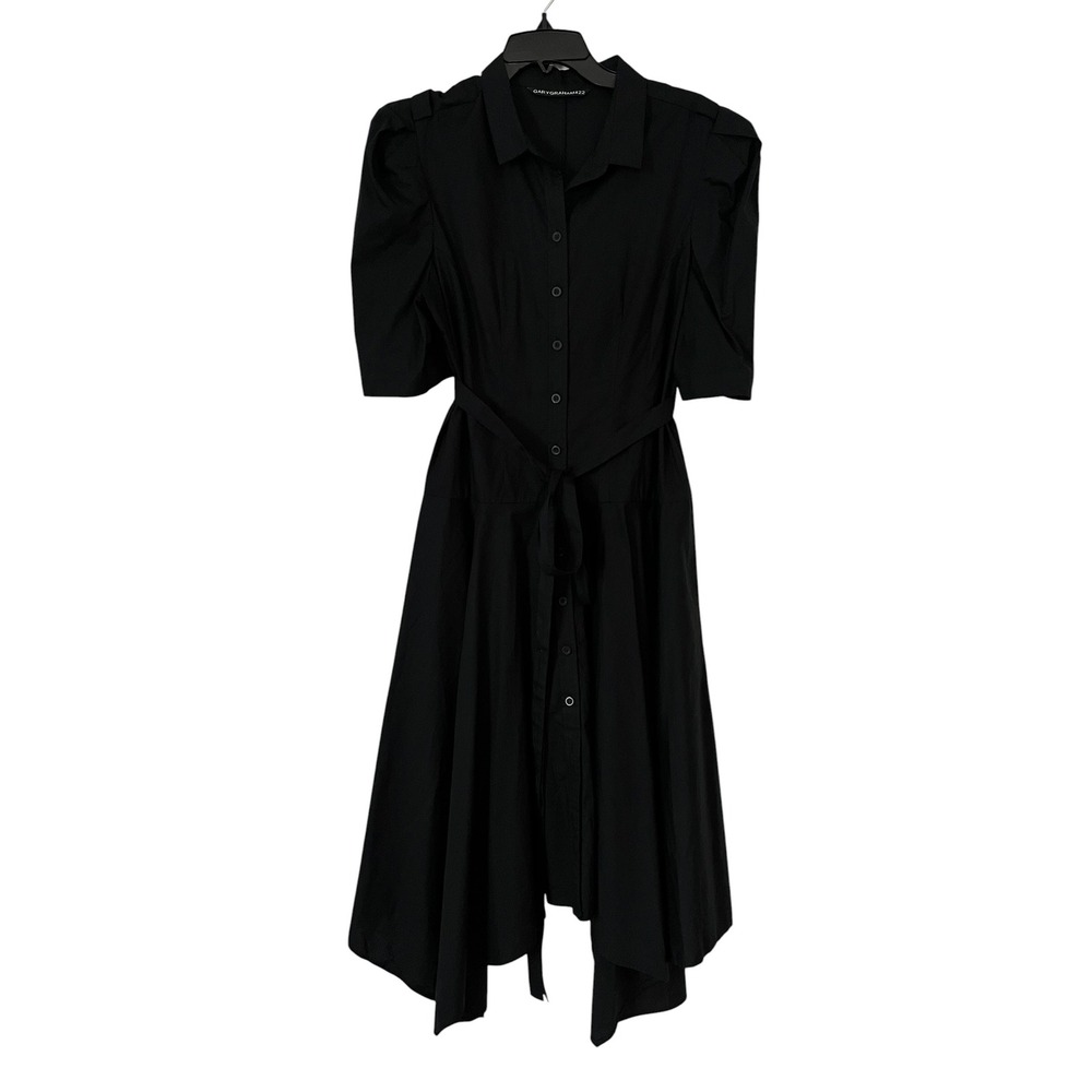 GARY GRAHAM 422 Amanda Cotton Poplin Button Down Shirt Dress - Picture 2 of 13